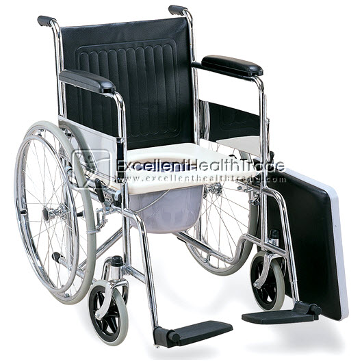 00522: รถเข็นนั่งถ่ายล้อใหญ่ (Commode wheelchair)